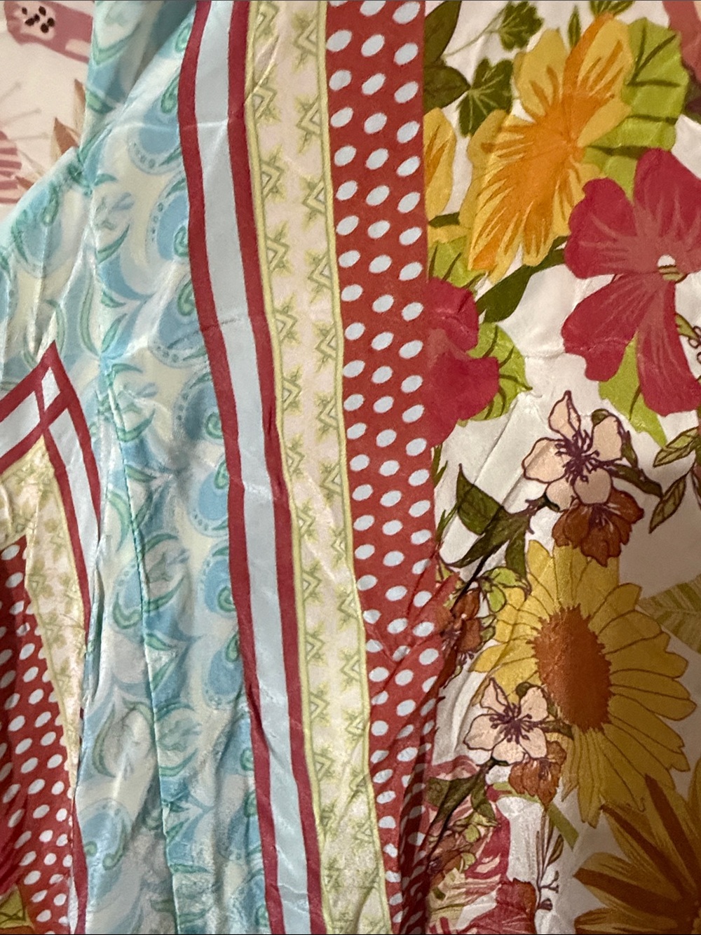 Anthropologie Floral Duster with Lavender and Sky Blue Accents - Picture 7 of 7